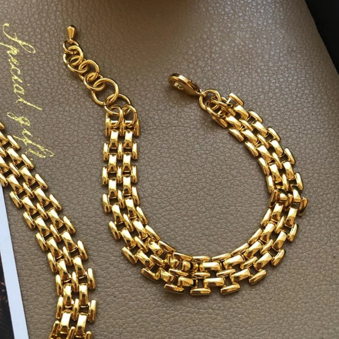 Brazalete gold square