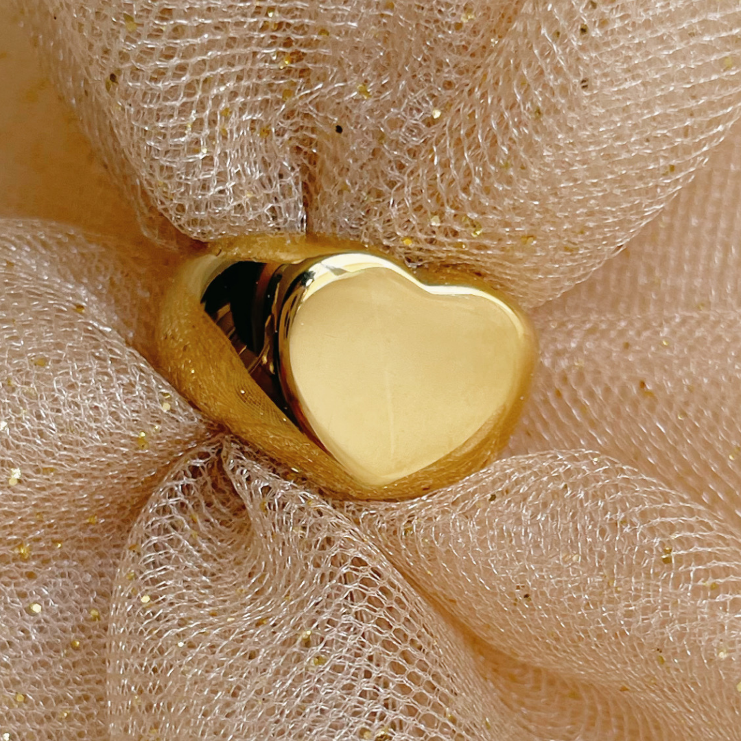 Anillo chunky corazon