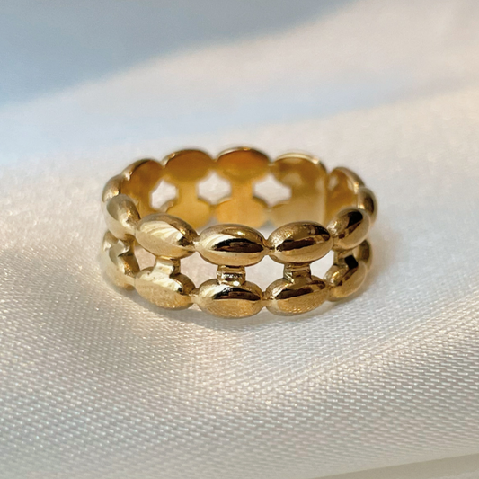 Anillo 2 bolitas ajustable