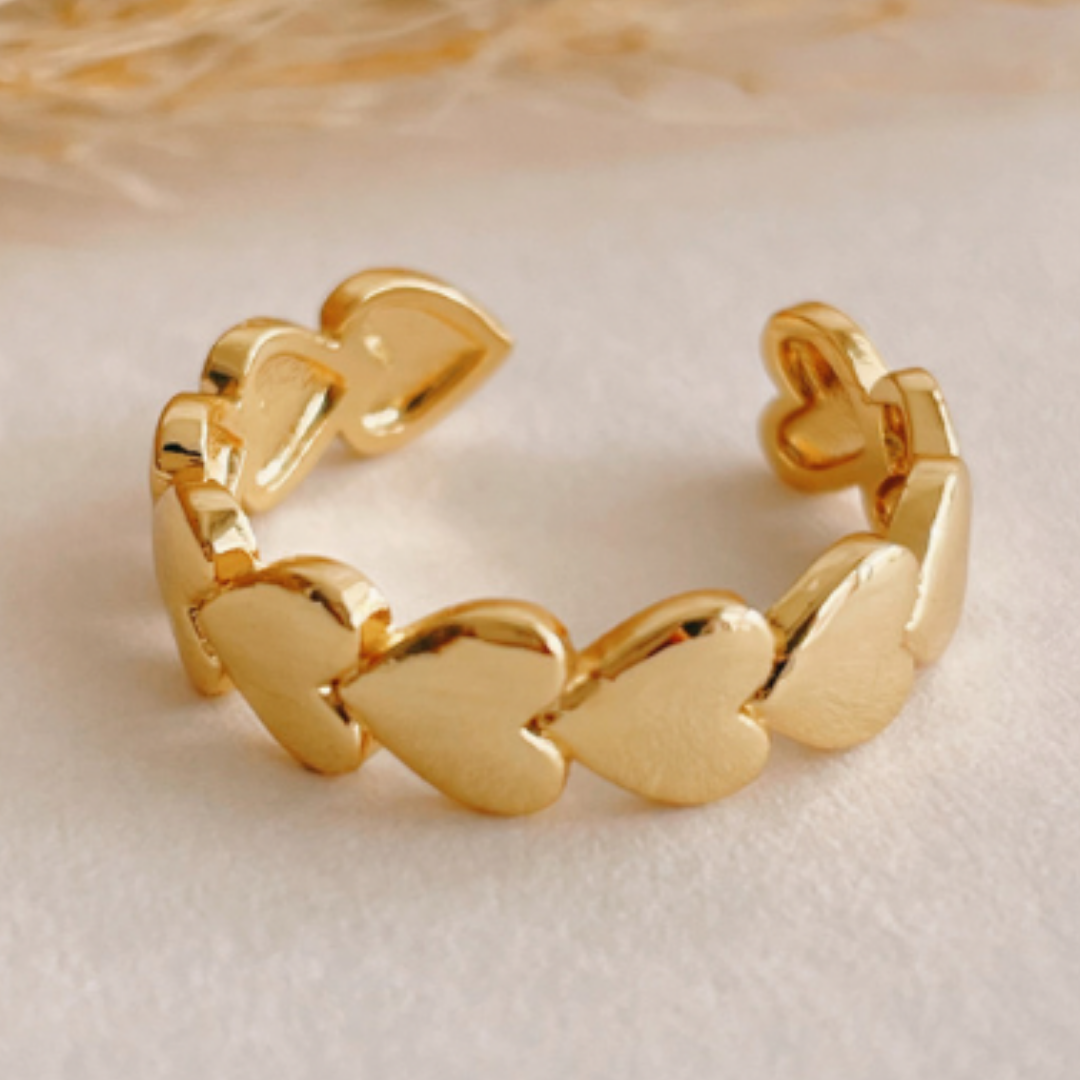 Anillo corazones AJUSTABLE