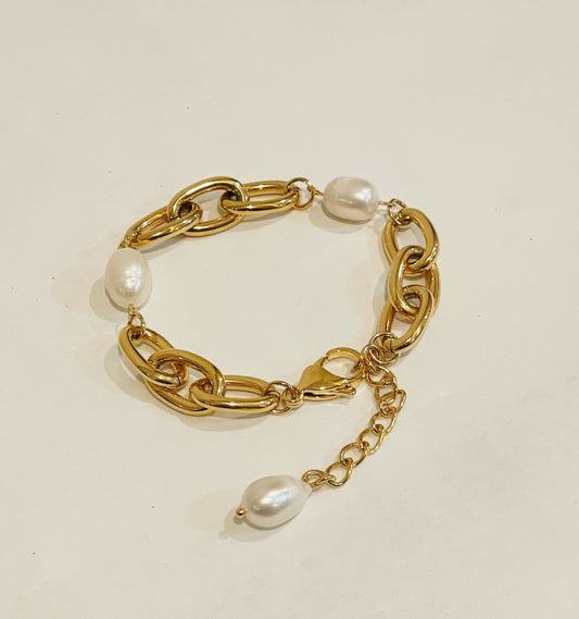 Pulsera gold pearls